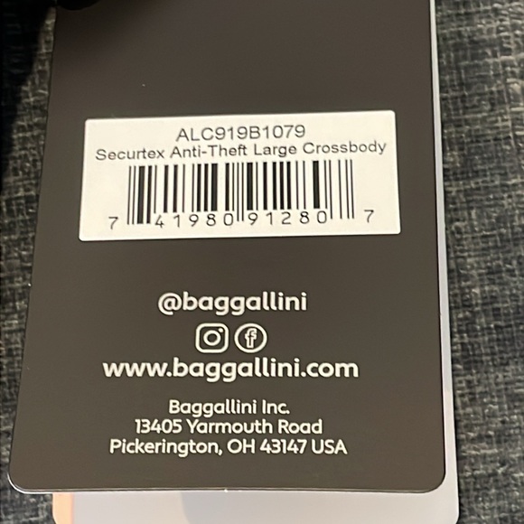 NWT Securtex Anti-Theft Large Crossbody bag by Baggalini in color mulberry - Picture 7 of 10